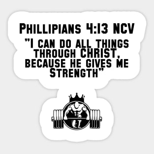 Phillipians 4:13 NCV Sticker